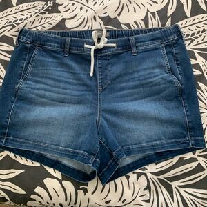EUC TORRID WEEKEND MID RISE SIZE 2 (18/20) nice stretch pull on drawstring